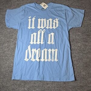 The Notorious B.I.G. "It Was All a Dream" Blue T-Shirt Size S Hip Hop Rap NWT